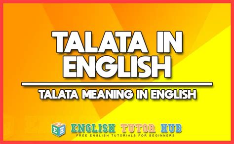 english of talata